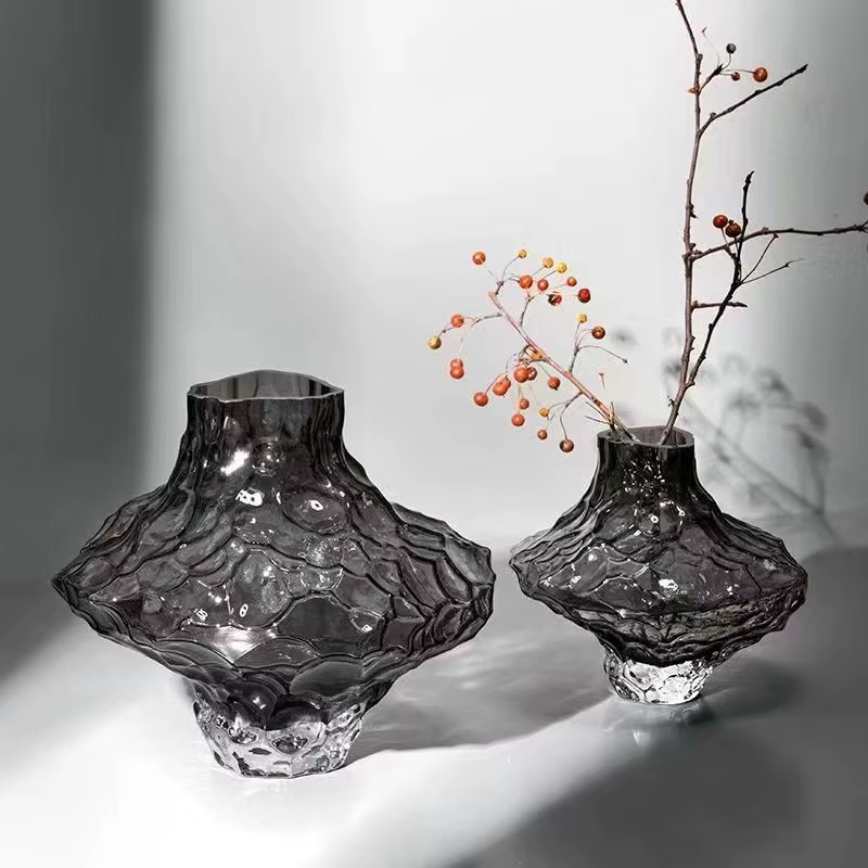 Vase en verre nordique Transparent