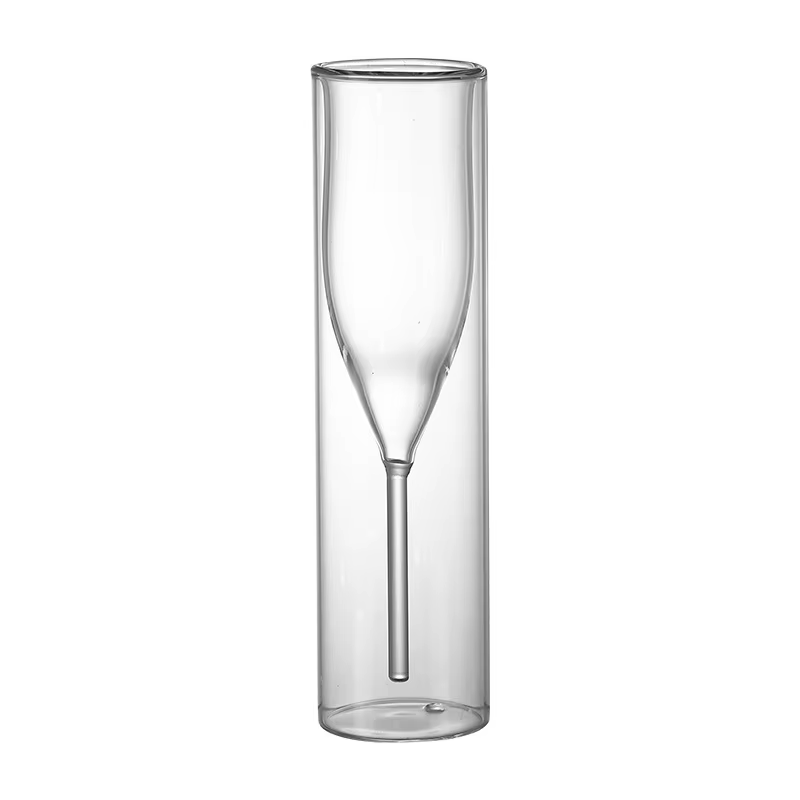 Flûte à Champagne en verre à Double paroi de 150ml
