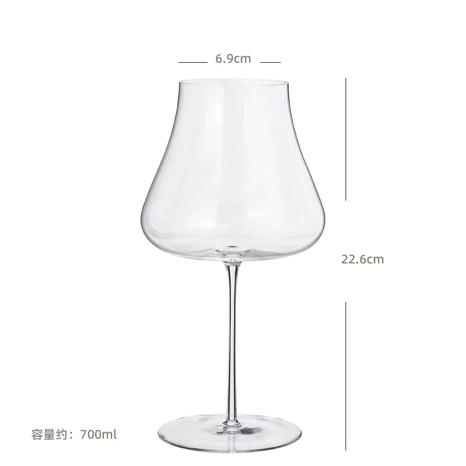 Verres à vin en verre de cristal de grande capacité