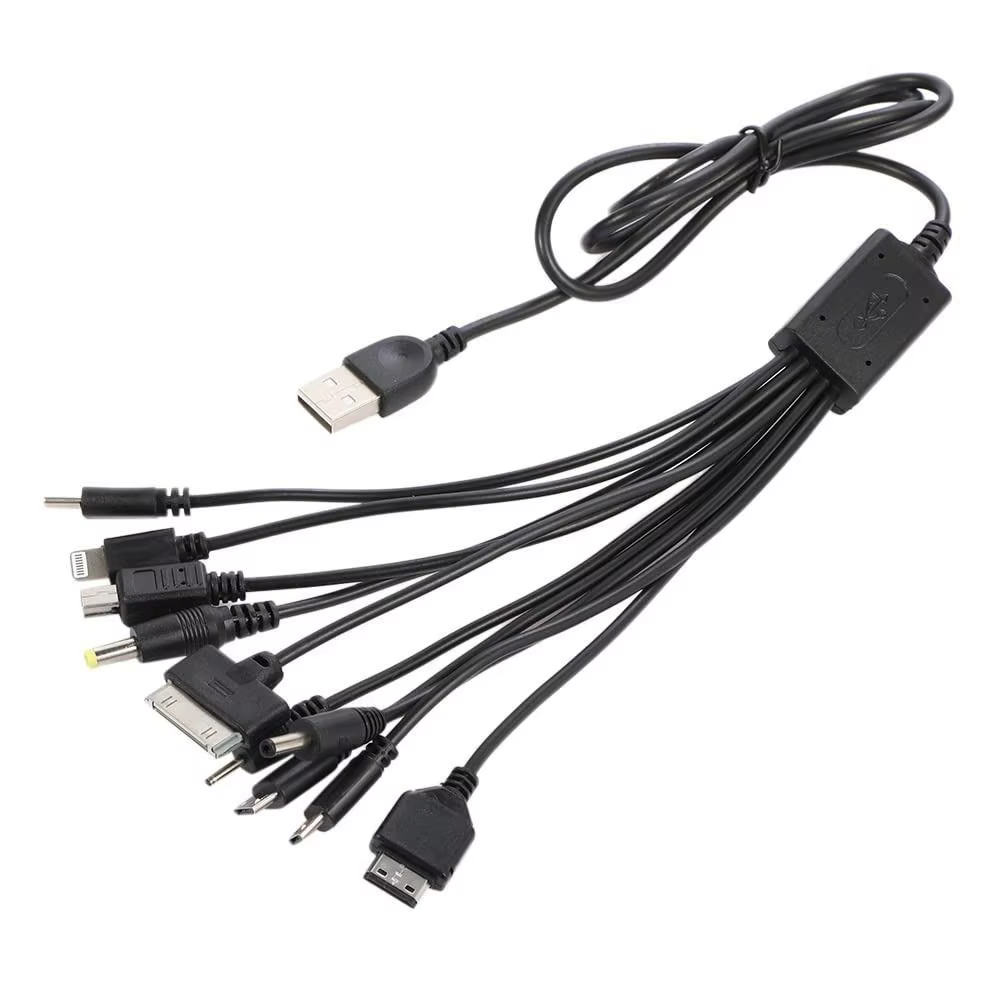 Câble de chargement multiple 10 en 1, 10 en 1, avec 10 Ports, usage simultané, câble de chargement multiple, multifonctionnel universel