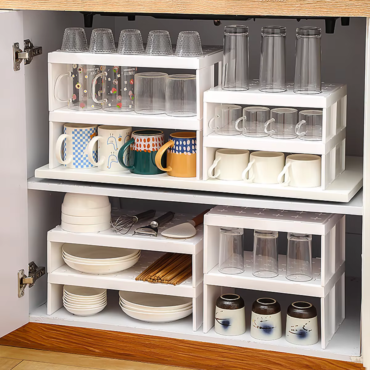 WORTHBUY armoire support de rangement de tasses empilable