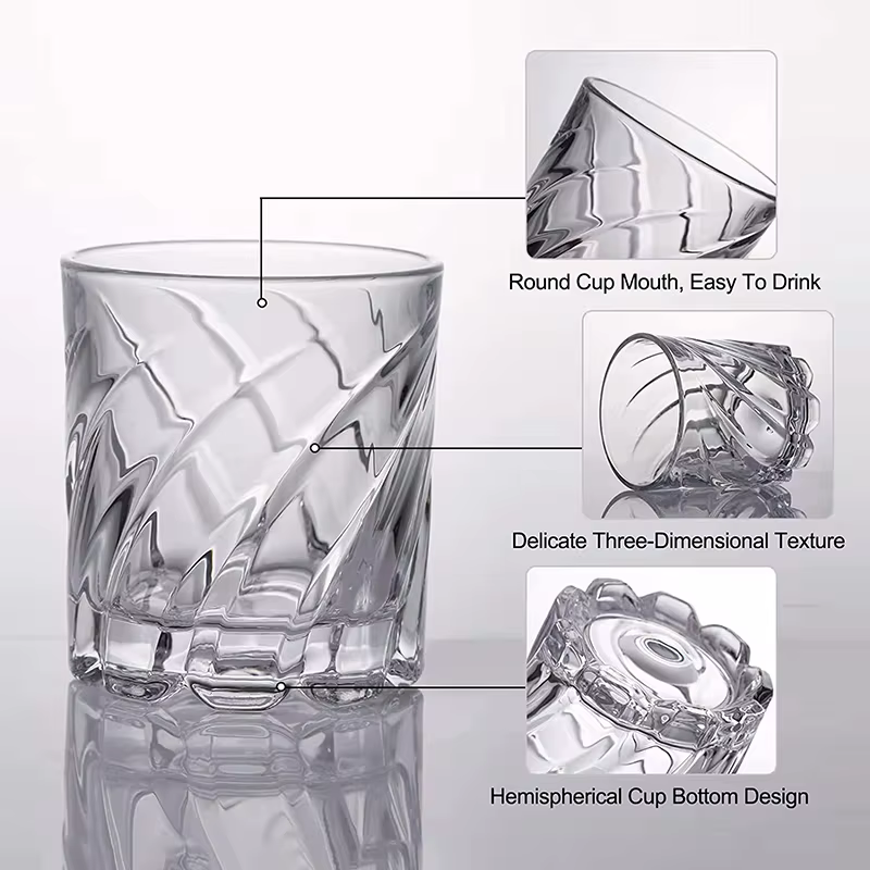 Verre à whisky rotatif