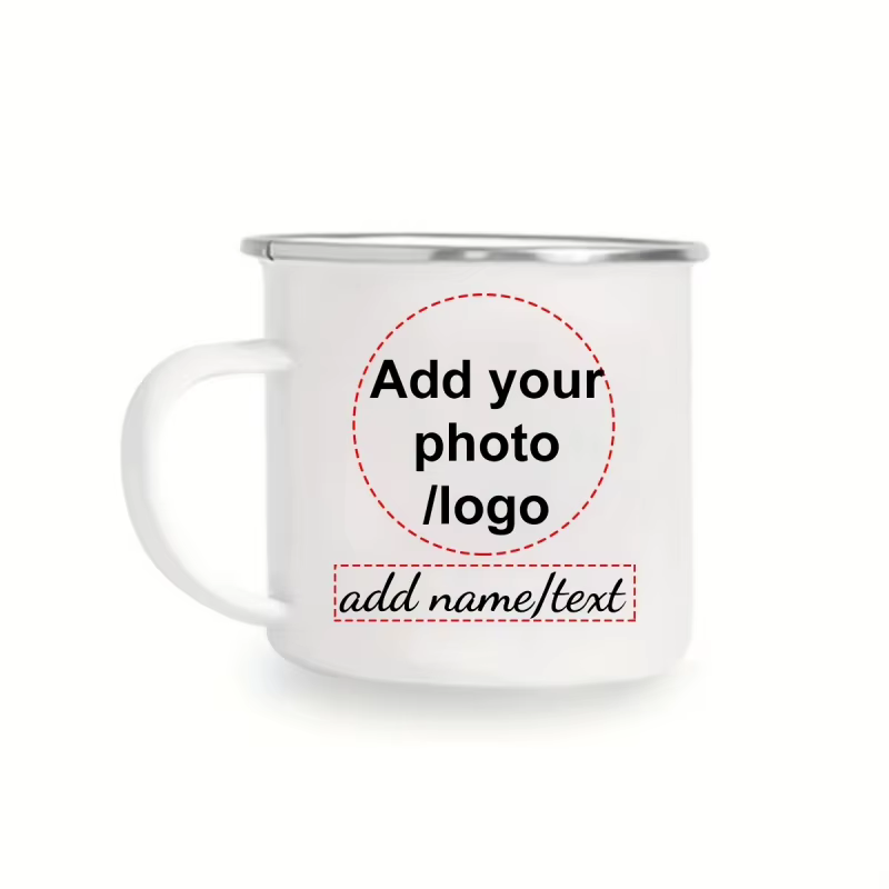 Mug en émail personnalisé avec photo/logo - Mini mug