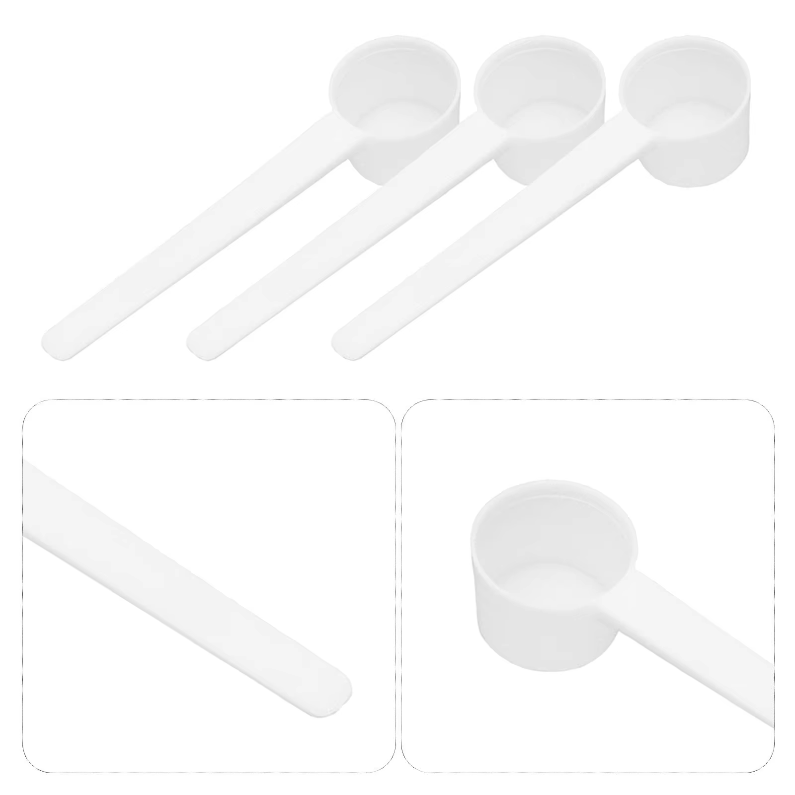 50 cuillères doseuses pour lait en poudre, portables, pour café, protéines en poudre, fournitures de mesure domestiques, cuillère de 5 grammes