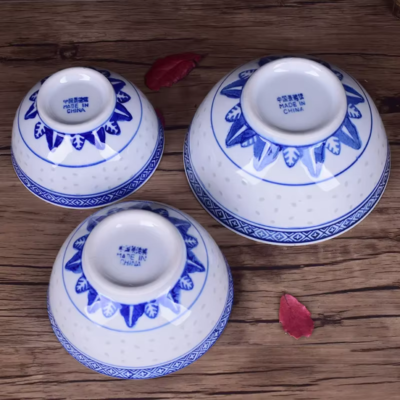 Vaisselle en céramique porcelaine bleue et blanche bol à soupe Ramen bols à riz chinois motif Dragon