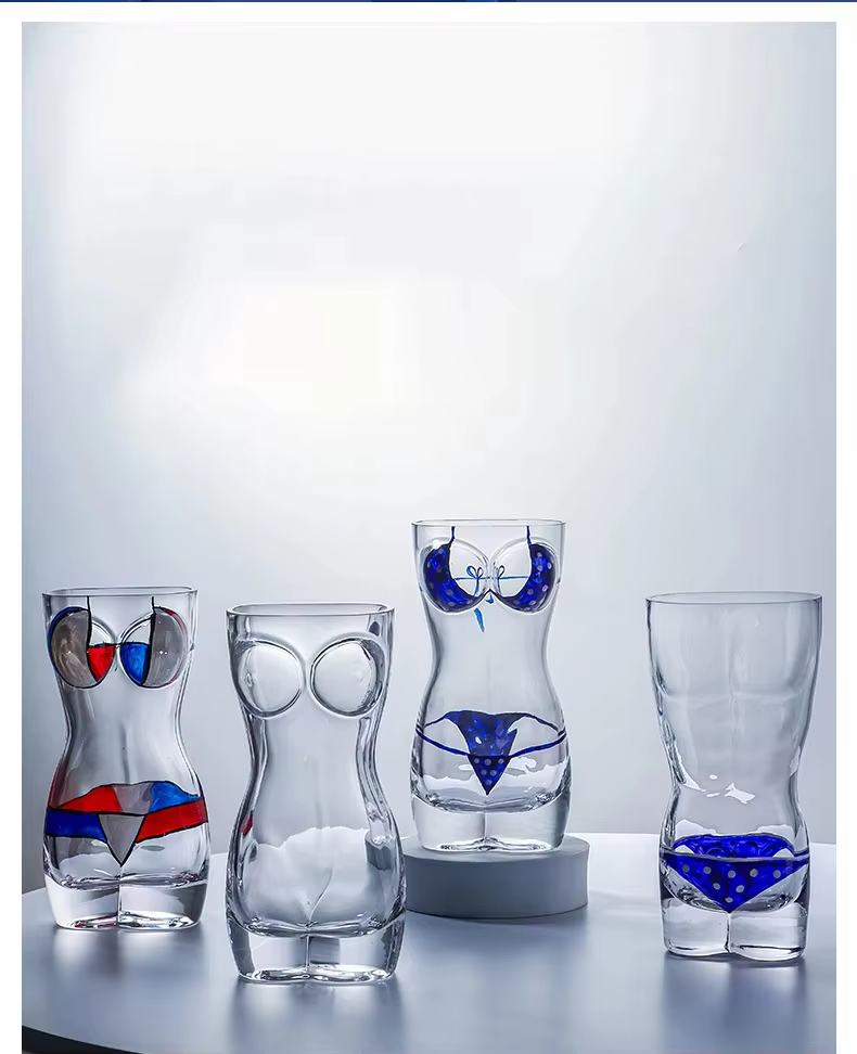 Verre à vin en cristal peint de Bikini de grande capacité de 500ml