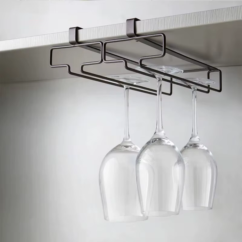 Support de rangement suspendu pour verres à vin rouge