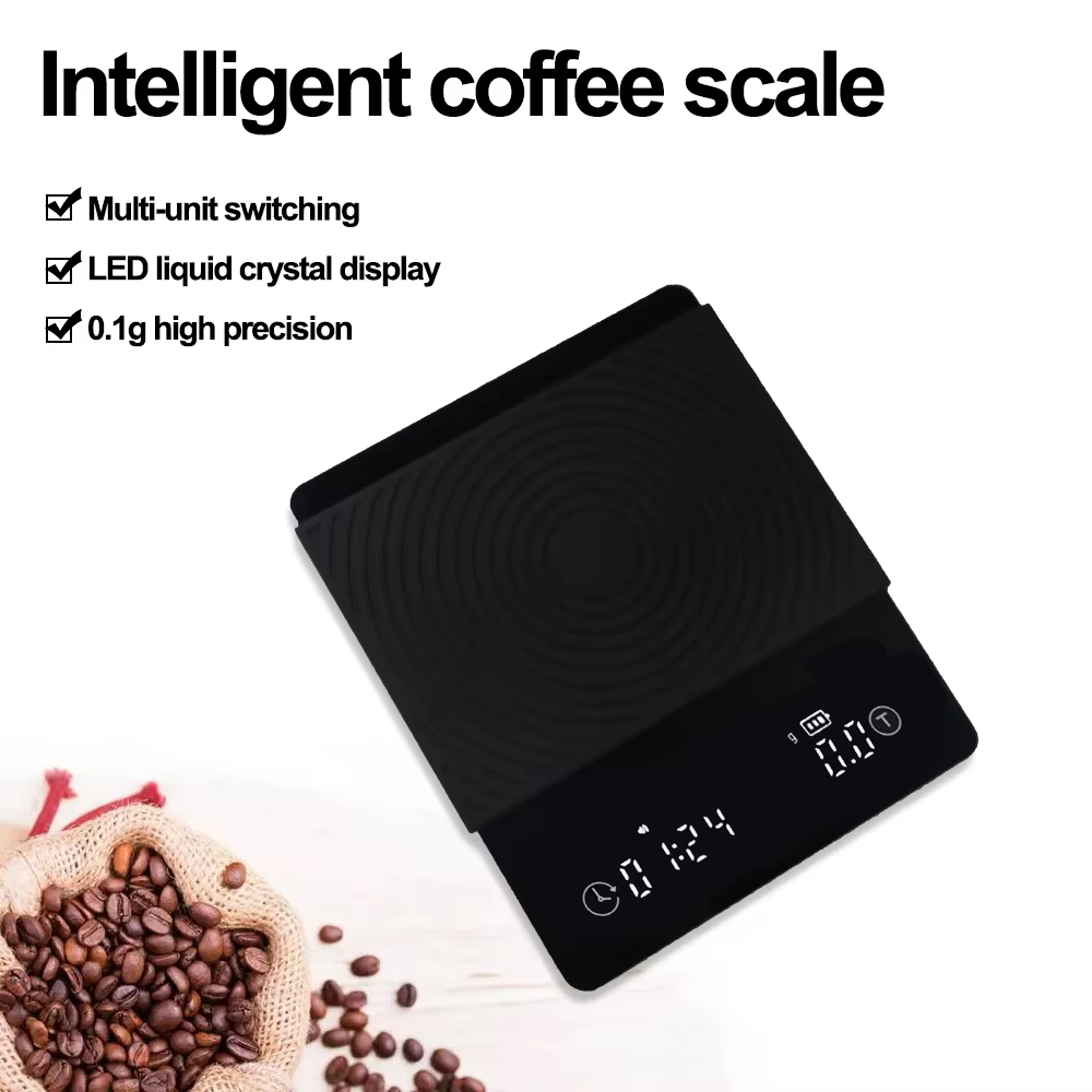 Balance à café Basic 3 Black Mirror pour le café filtre et l'espresso