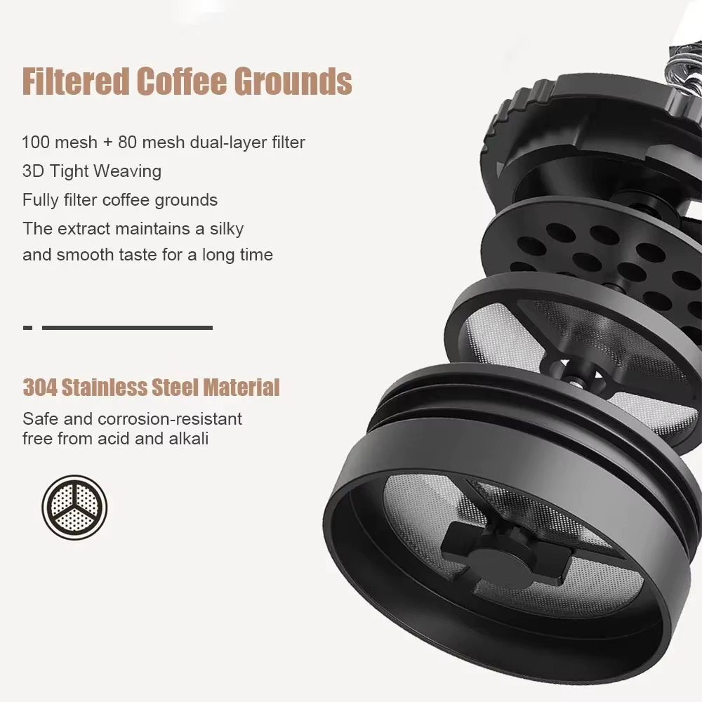 Mug à café portable French Press 320 ml