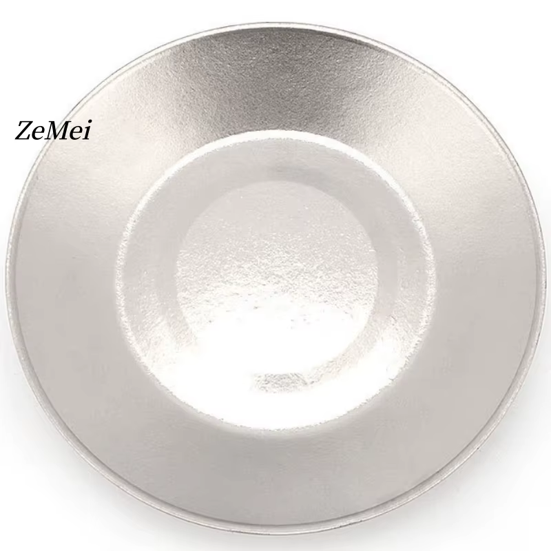 Assiette à pâtes double couche en titane pur motif fleur de glace