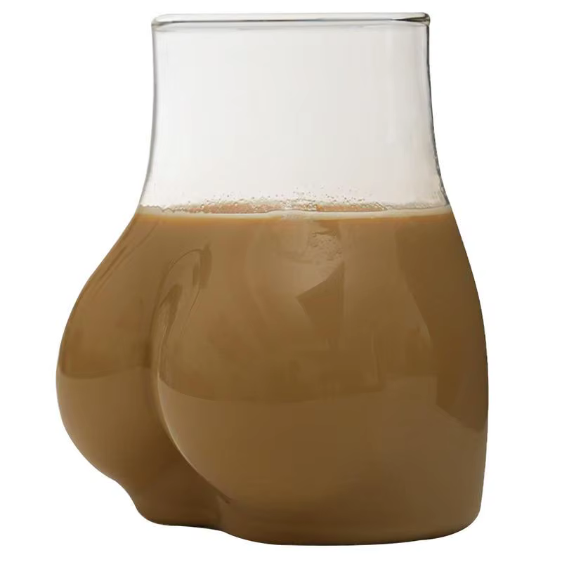 450ml bout à bout tasses Transparent Borosilicate verre tasse à café drôle tasse à café verre femmes corps cul tasse lait eau tasses
