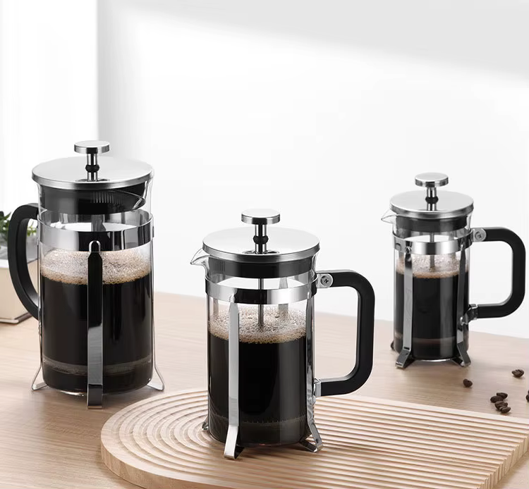 Cafetière à presse française en acier inoxydable