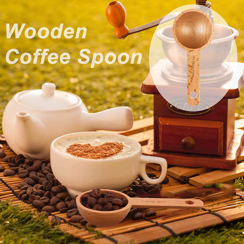 Cuillère à café en bois de hêtre