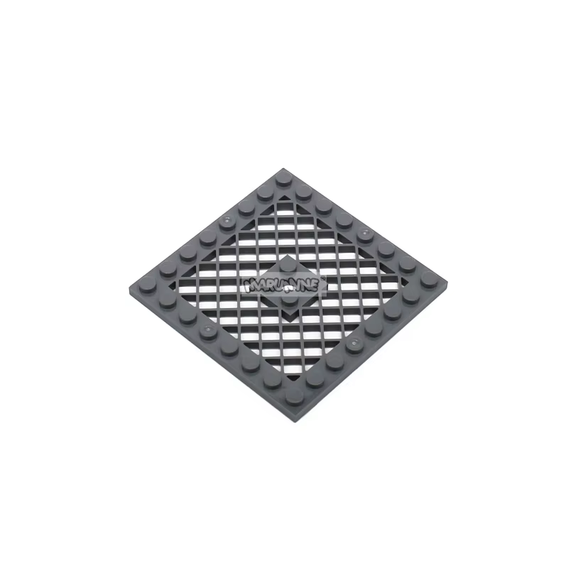 Marumine-Plaque modifiée 8x8 avec grille et trou au centre, pièces de briques, outils de construction, accessoires MOC, maison, passe-temps, urgence, 4151b