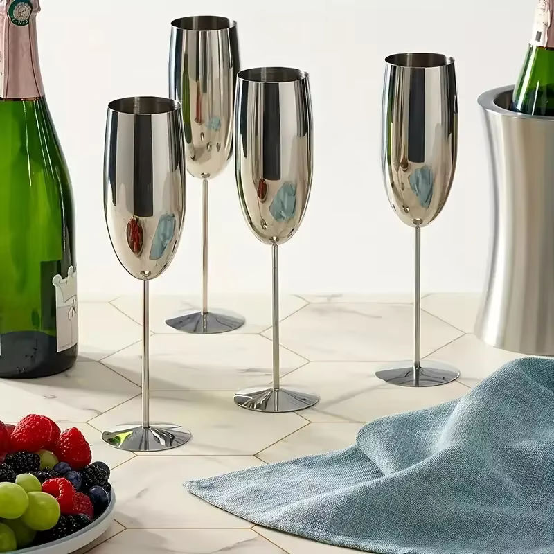 Nouvelles verres à vin en acier inoxydable