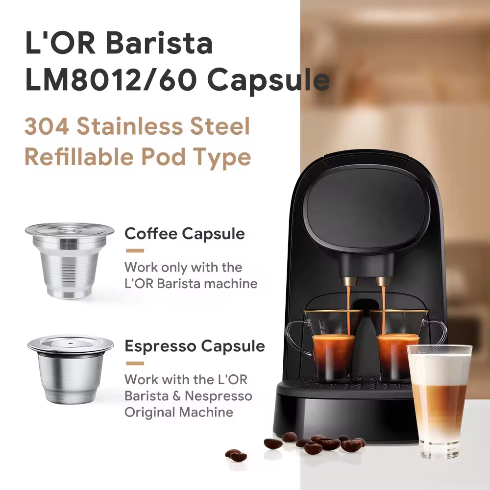 Pour L'Or café Capsule réutilisable pour Philips L'Or Barista LM8012 Machine