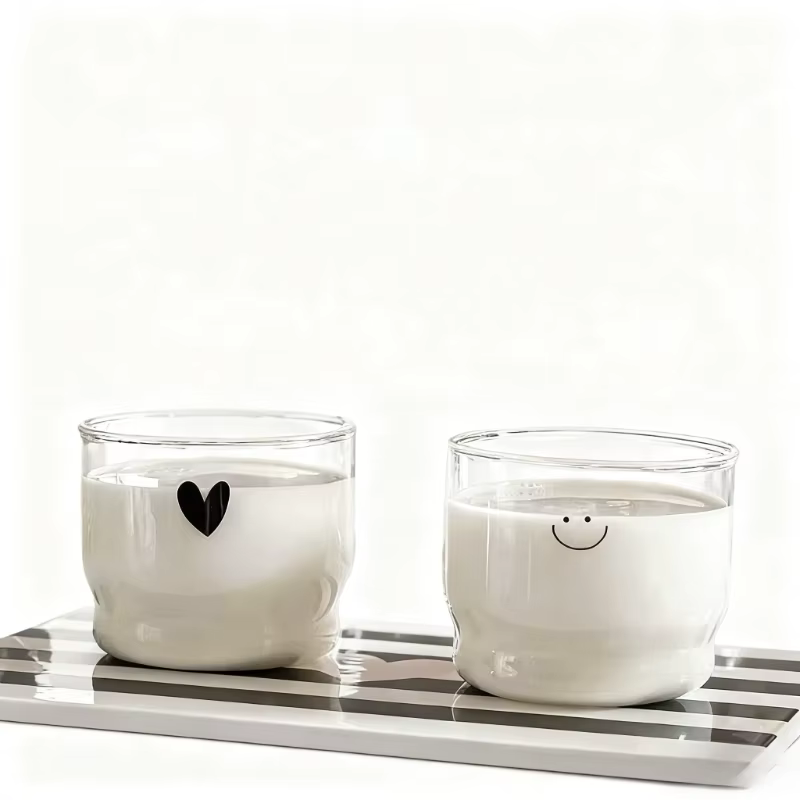 Tasse en verre murale Love/Happy de 300ml