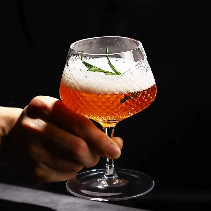 Gin and Tonic-Verre à Vin Gravé au Diamant