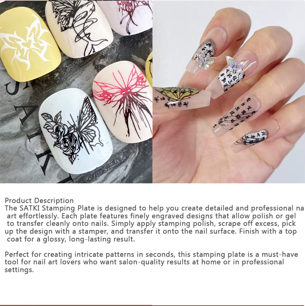 Plaque de stamping pour nail art, plaque en acier pour débutants, modèle de décoration d'ongles sans peinture manuelle, croix, crâne gothique, éléments rock, gel de stamping, moule à vernis à ongles,