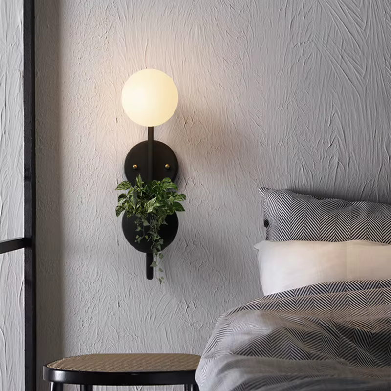 Applique Murale en Verre au Design Nordique Rétro Vintage, Luminaire Décoratif d'Nik, Idéal pour une Chambre à Coucher, un Restaurant ou une Table de oral et