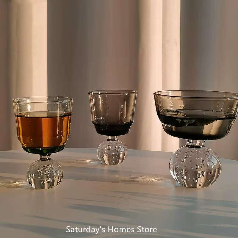 Gobelet à glace en verre de style vintage de luxe léger