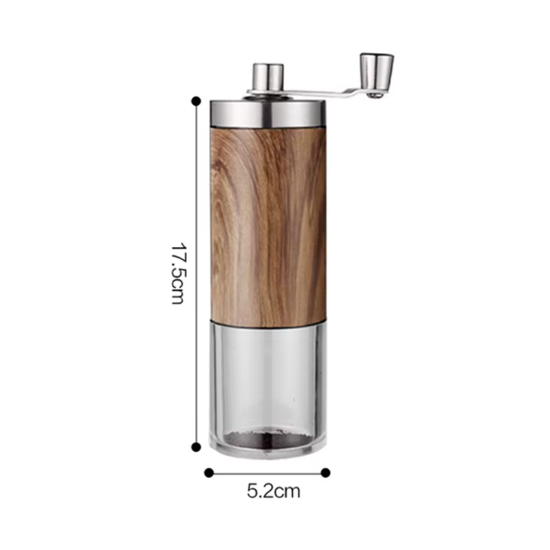 Grain de café Grain de bois portable en acier inoxydable manivelle main moulin à café moulin à outils de cuisine
