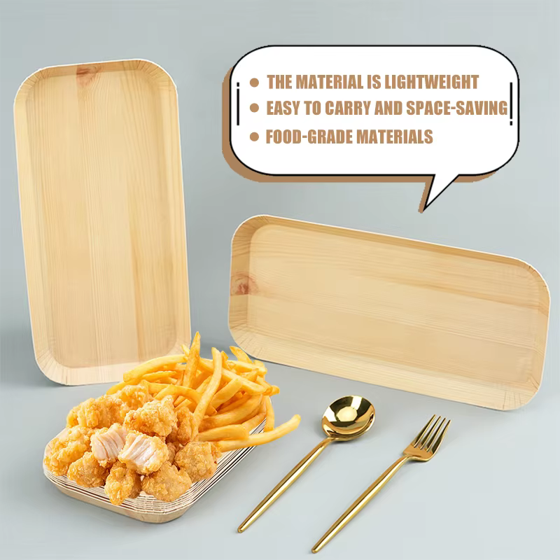 Assiettes en papier jetables compostables