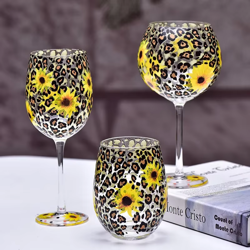 Verre à vin rouge ambre vintage
