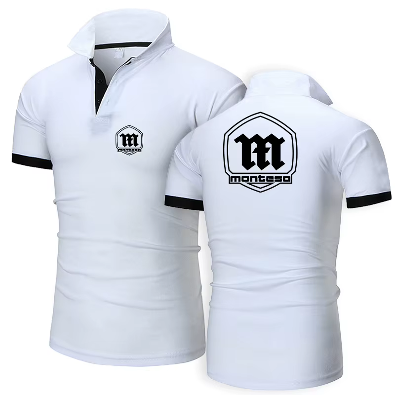 2025 été hommes Montesa moto Logo imprimé séchage rapide confortable respirant haute qualité couleur unie pull Polo