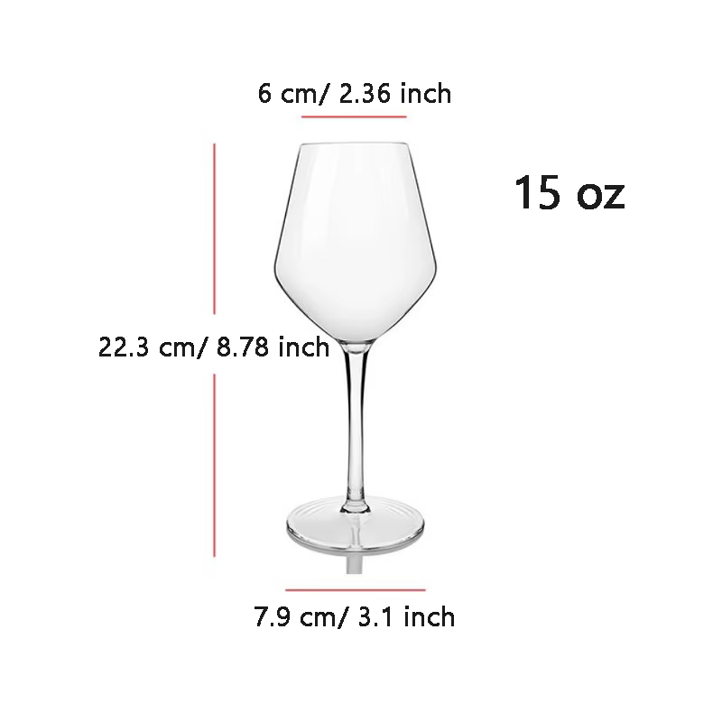 Verre à vin à tige incassable