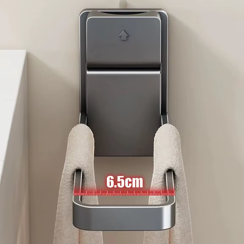 Porte-serviettes pliable à ventouse