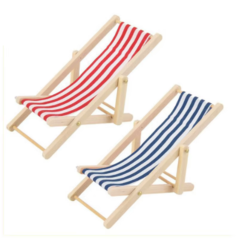 Chaise longue de salon de plage de simulation de maison de courses, jouets modèles, décoration de maison de poupées, mini meubles, accessoires, 1:12