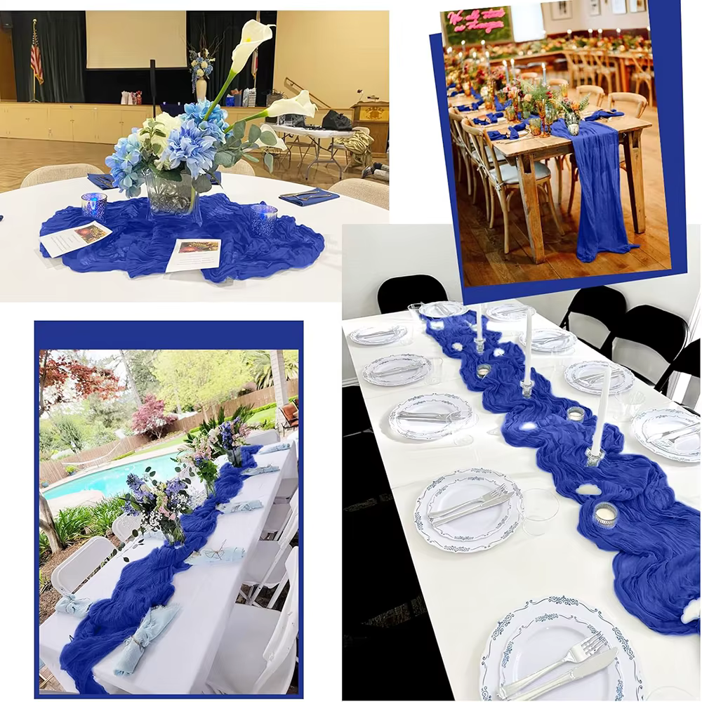 Chemin de Table en tissu de fromage en terre cuite
