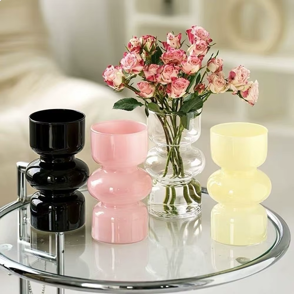 Vase en verre de style rétro européen