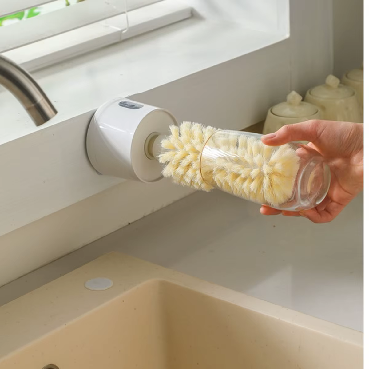 Brosse électrique de nettoyage pour tasses et verres, brosse paresseuse pour bouteilles, brosse de nettoyage pour tasses de cuisine et d'évier, gadgets