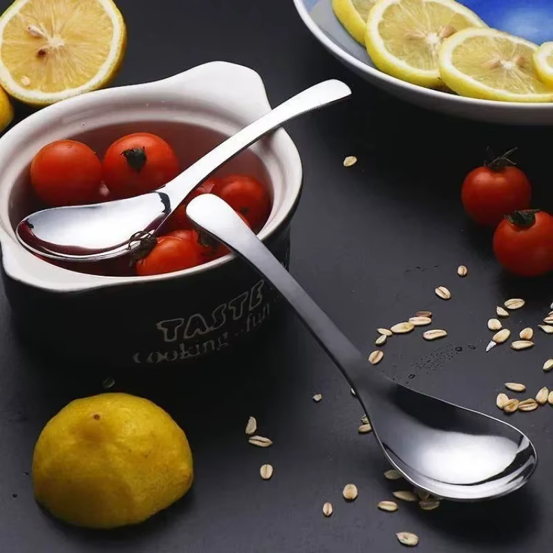 Cuillères à soupe chinoises en acier inoxydable