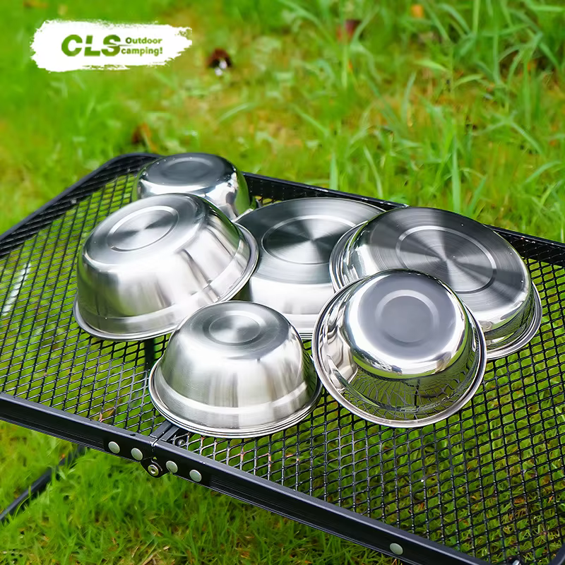 NOBANA Ensemble de vaisselle de camping en acier inoxydable 304
