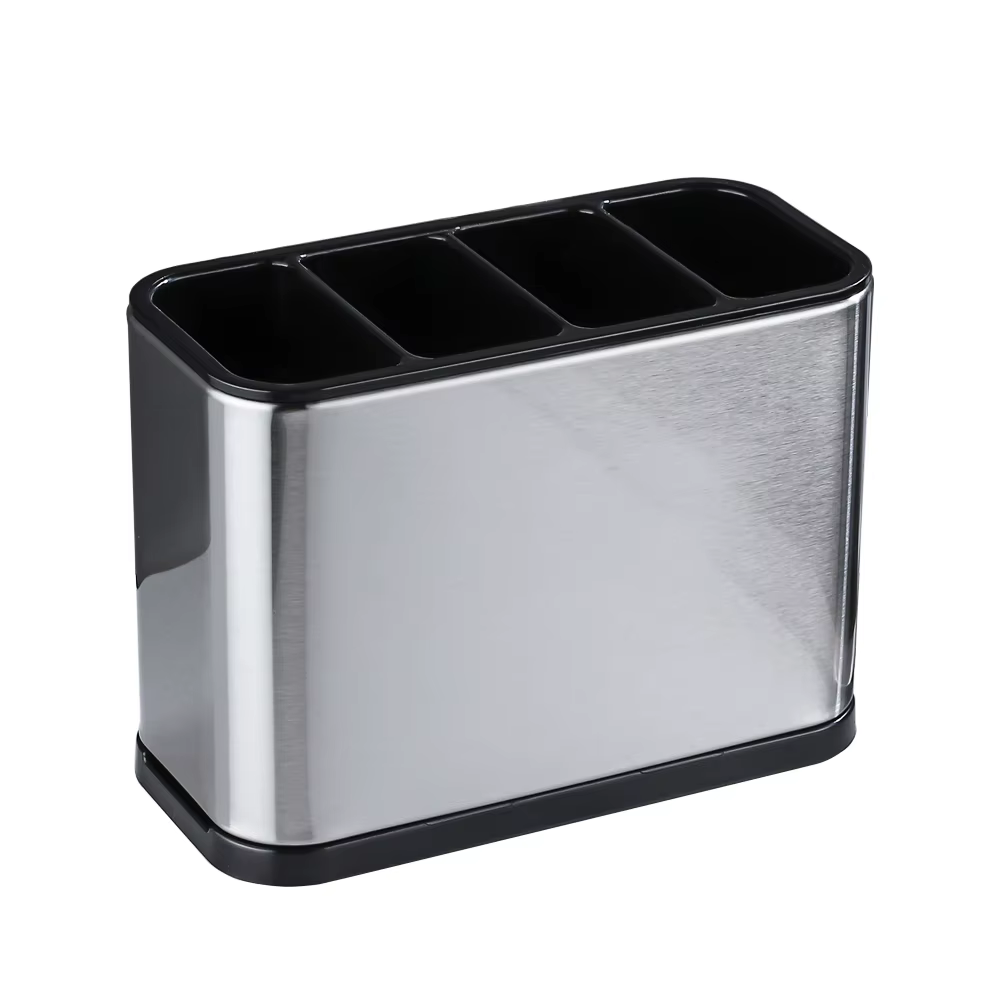 Support de rangement de couverts de cuisine en acier inoxydable