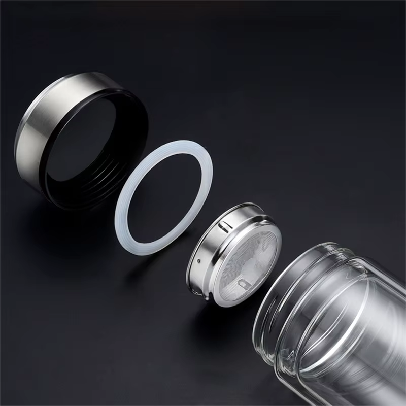 Bouteilles de thé en verre étanches avec infuseur