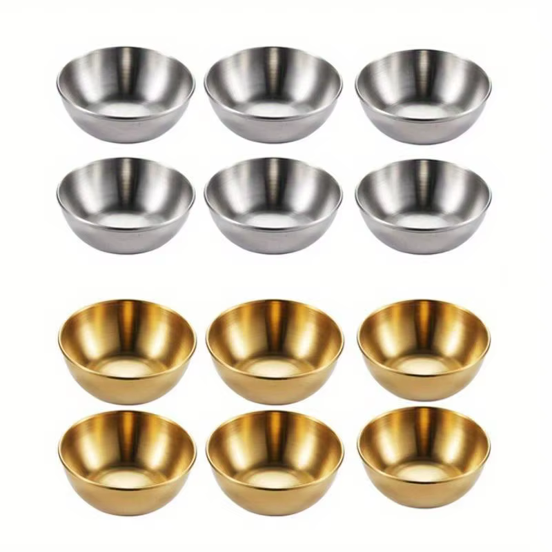 Ensemble de 6 petits plats à Sauce en acier inoxydable
