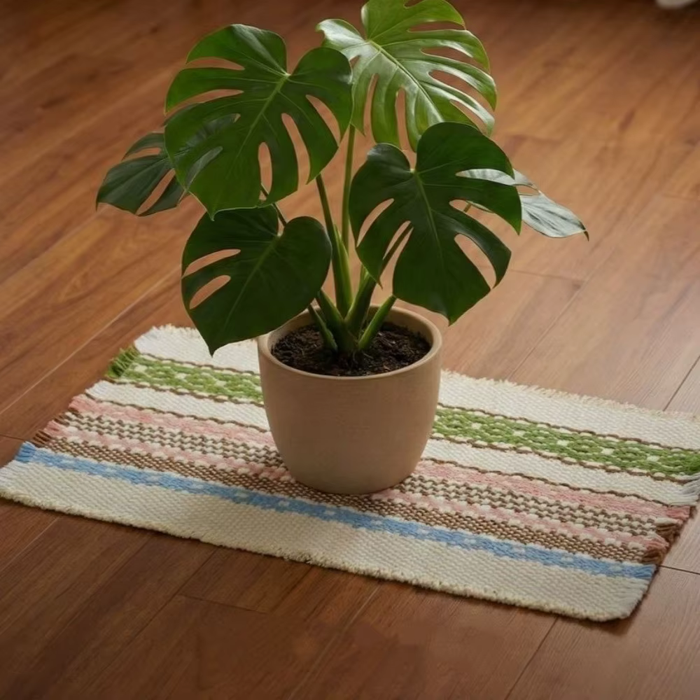 Sets de table en coton et lin tissé résistants à l'usure