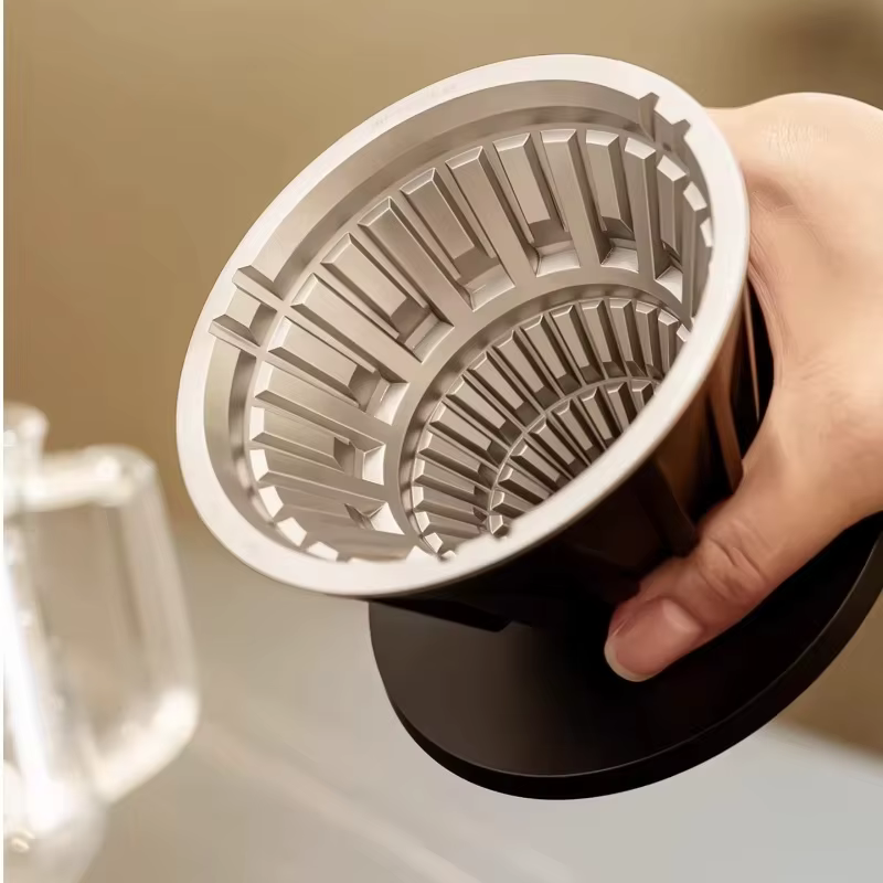 TIMEMORE Dripper à expresso stable, débit élevé, 3 compartiments, anti-colmatage, facile à nettoyer, filtre à café pour la maison et le bureau