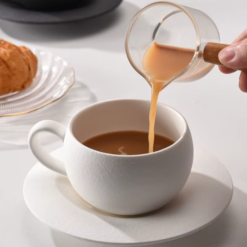 Ensemble de tasses à café en céramique de sable de roche