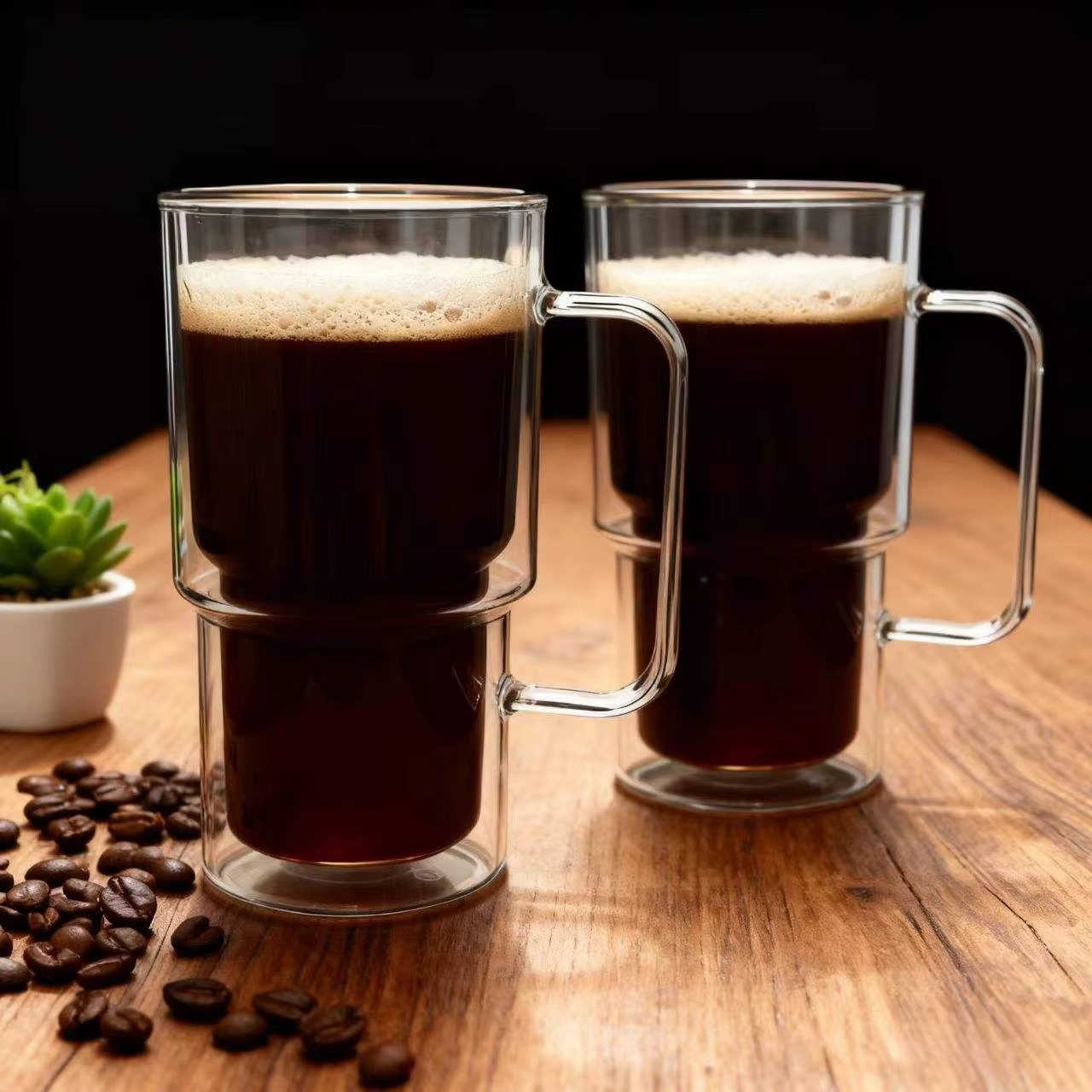 1/2/4 pièces-récipient de tasse en verre à haute teneur en borosilicate