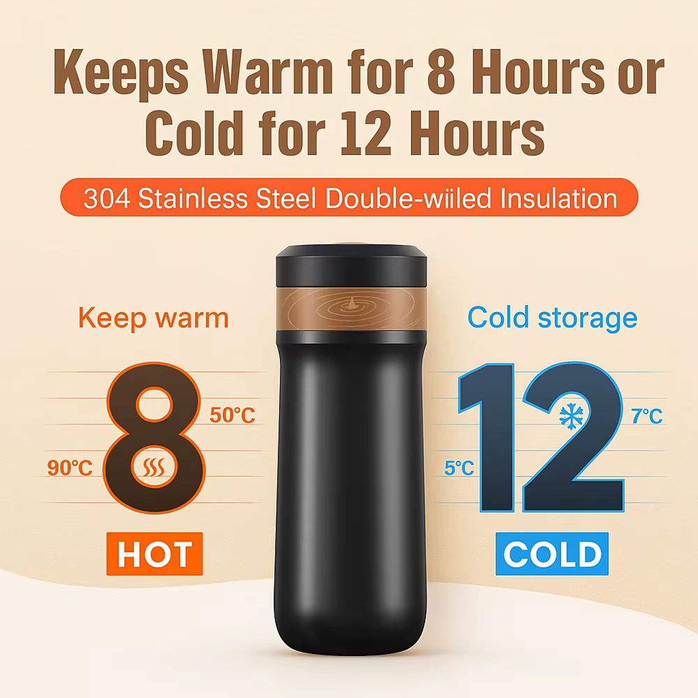 Mug à café portable French Press 320 ml