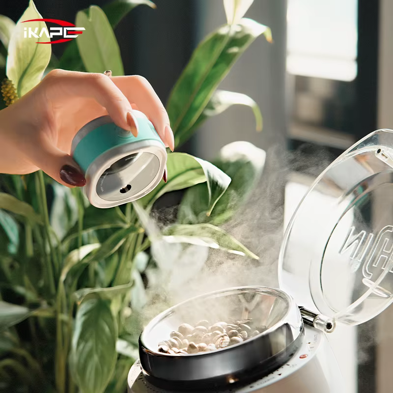 IKAPE – ensemble de bouteilles et plateaux de pulvérisation de grains de café rechargeables