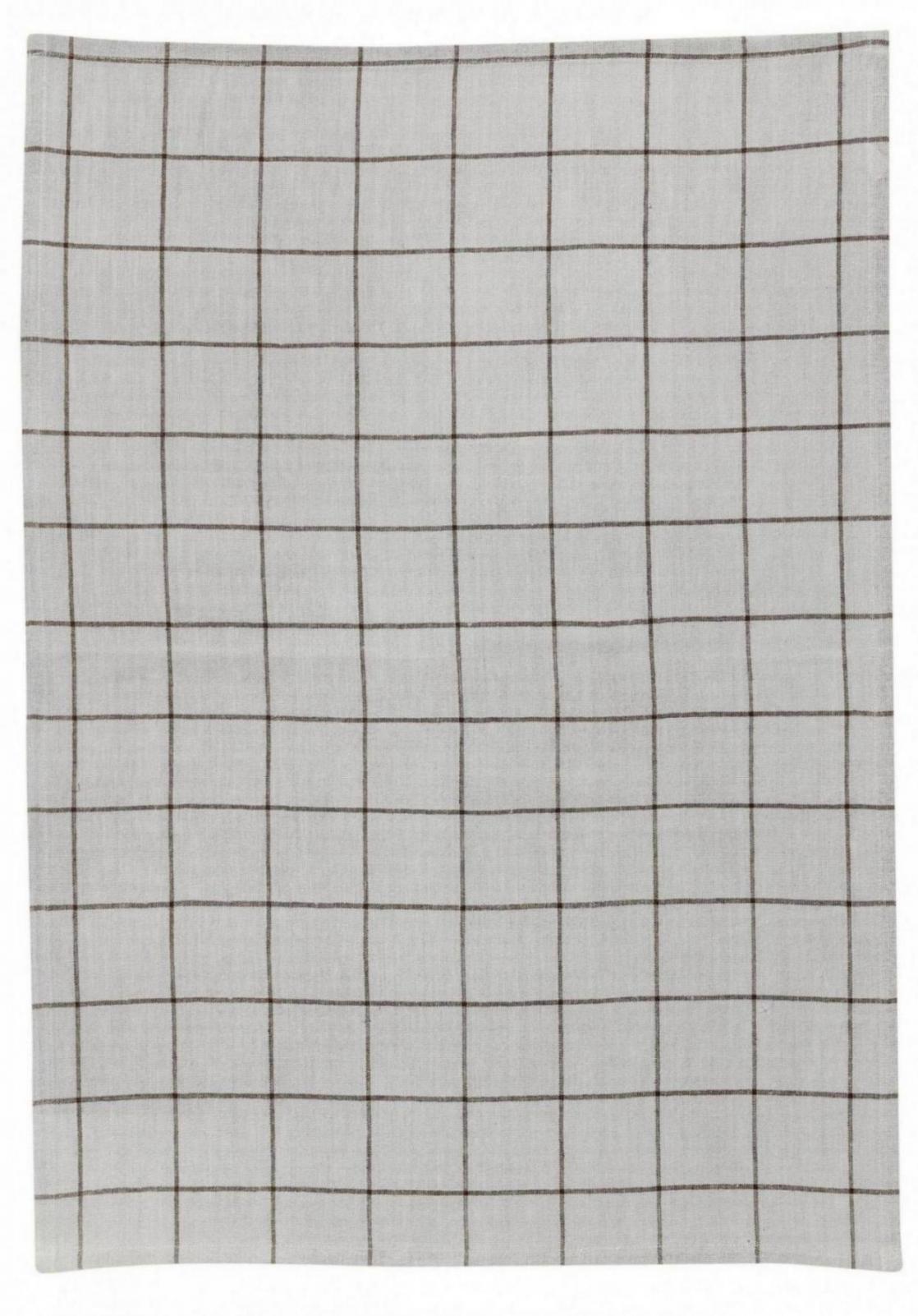 Torchon Mtis Kilia carreaux Ecru 50 x 70