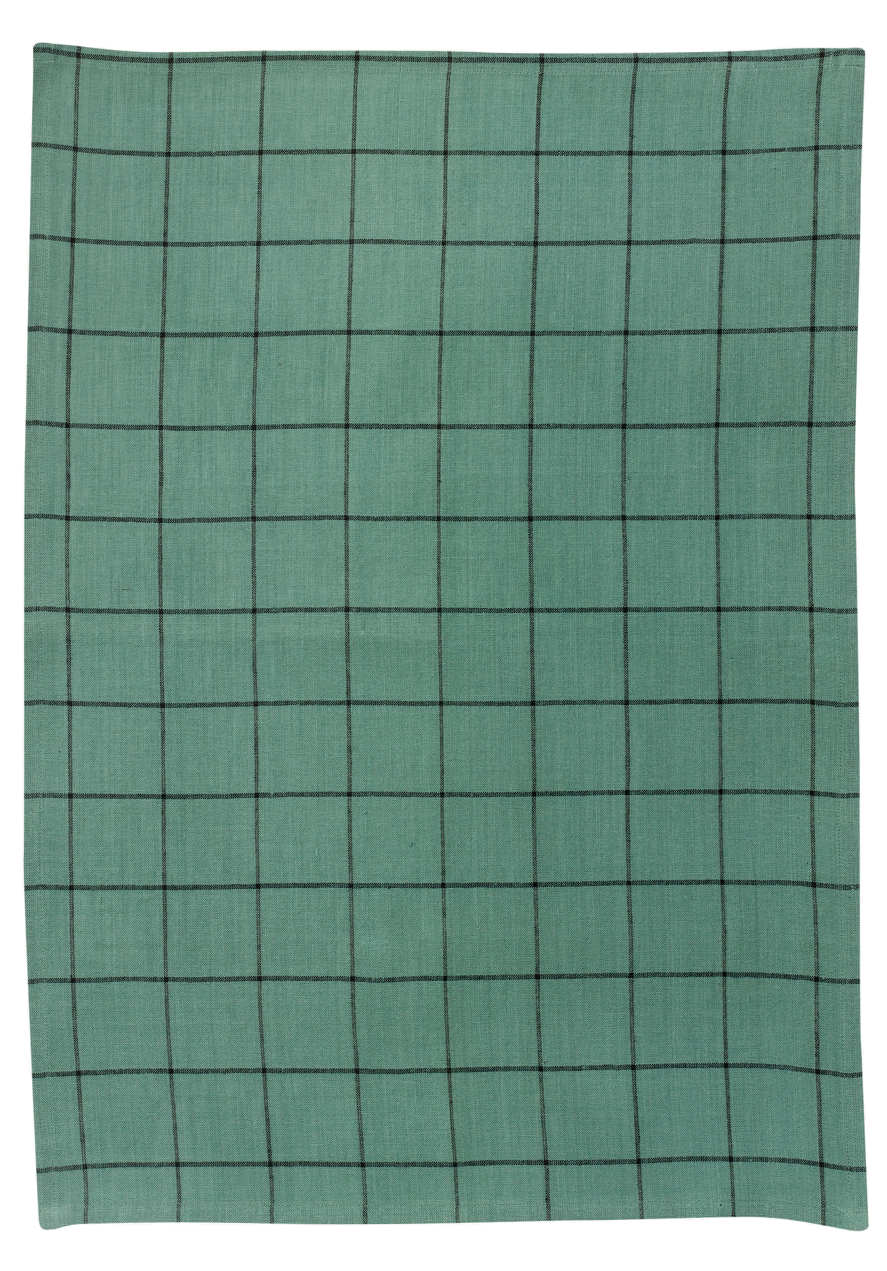 Torchon Metis Kilia carreaux Vert de gris 50 x 70