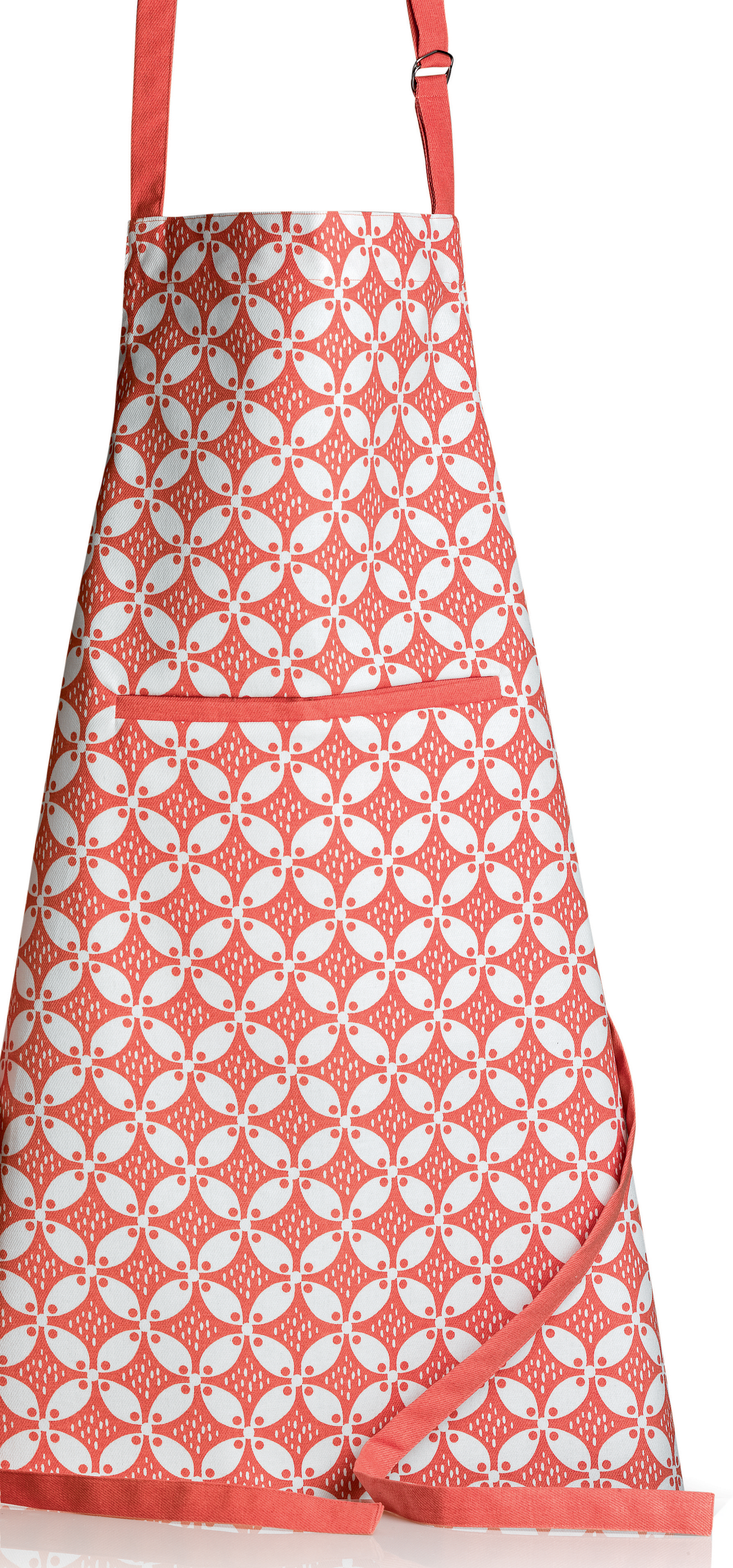 Tablier de cuisine enduit Fatou recycl Corail 72 x 85