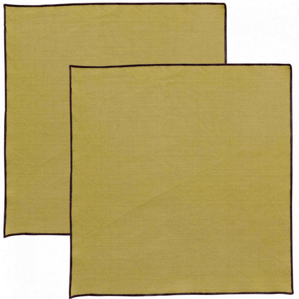 Serviette de table recycle Grace Kaki 40 x 40